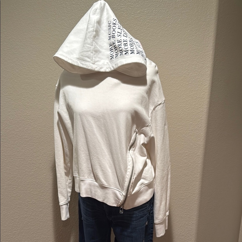 Sundry White Boxy Hoodie with Relaxed Fit